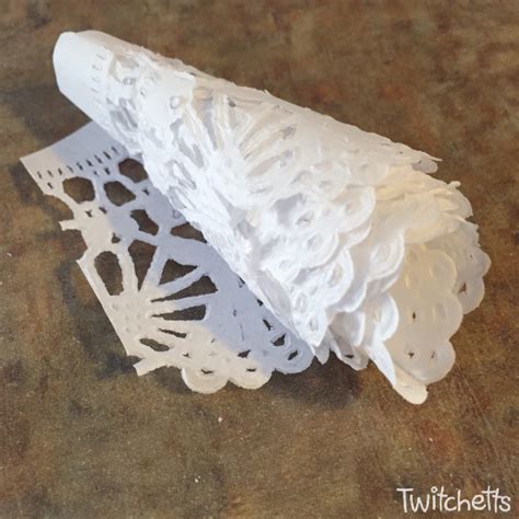 How to make paper doily flowers: an easy rose craft - Twitchetts