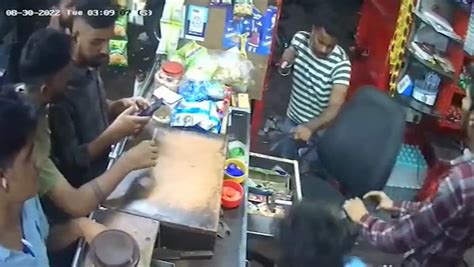 Terrifying Moment Man Armed With Sword Attacks Shopkeeper Forcing