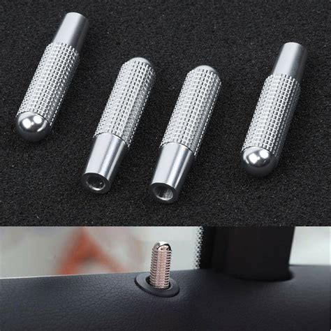 Silver Car Door Pins Auto Lock Pin Knob Kit For Mercedes Benz W205 GLC