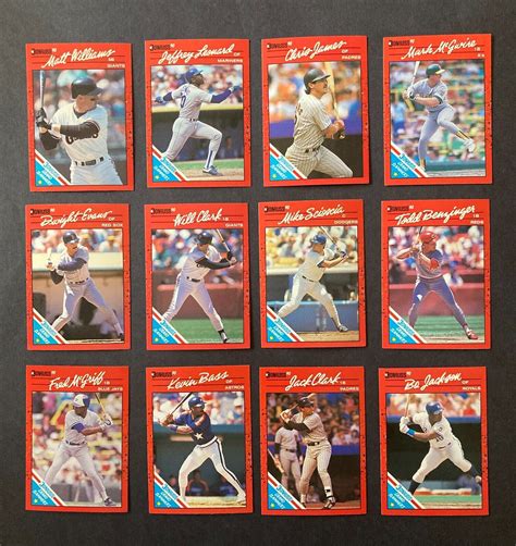 Donruss Grand Slammers Complete Card Insert Set W Bo Jackson