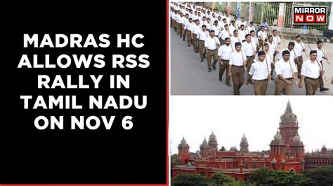 Madras High Court Permits Rss Rally In Tamil Nadu On November