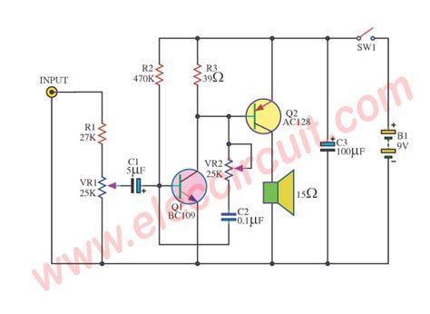 Small Transistor Amplifier Ideals Electronic Projects Circuits