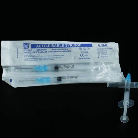 Manufacture Hospital Glass Disposable Needle Luer Lock Syringes Insulin