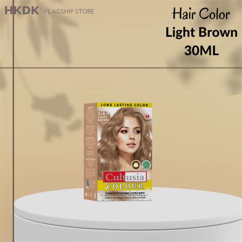 Cultusia Light Brown Ml Hair Color Cat Rambut Lazada Indonesia