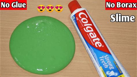 Diy Toothpaste No Glue No Borax Slime L How To Make Slime Without Glue Or Borax L How To Make