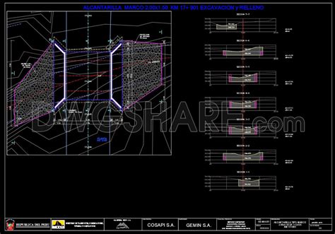 97autocad Drawing Of Box Culvert Concrete Reinforcement Details For