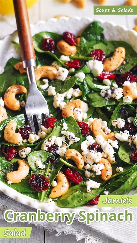 Jamie S Cranberry Spinach Salad Recommended Tips Recipe Spinach