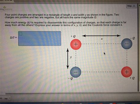 Solved Four Point Charges Are Arranged In A Rectangle Of