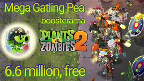 Plants Vs Zombies Arena Week Mega Gatling Pea Boosterama M