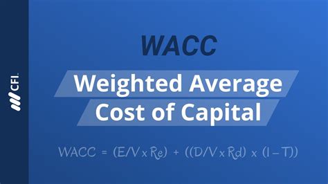 Wacc Weighted Average Cost Of Capital Youtube