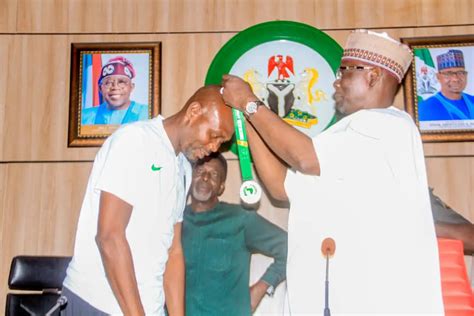 Nasarawa Governor Sule Honours Super Eagles Goalkeper Trainer