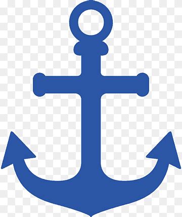 Blue And White Anchor Graphic Anchor Ship Boat Drawing Anchor