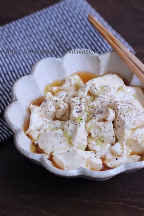 混ぜるだけで絶品！お箸が止まらない【塩だれ豆腐】 アットレシピ Recipe