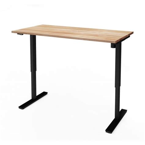 Bestar 30" x 60" Electric Height Adjustable Table with Solid Wood Work ...