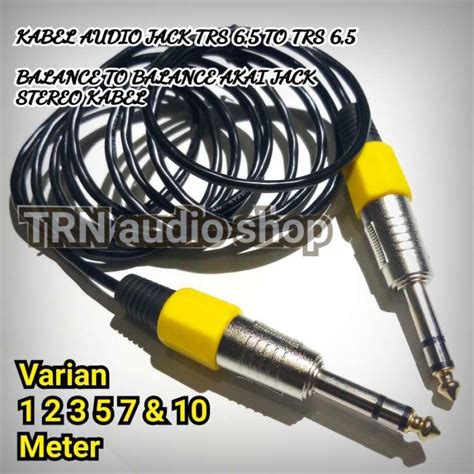 Jual Kabel Audio Jack Trs 6 5 To Trs 6 5 Balance Akai Jack Stereo Di