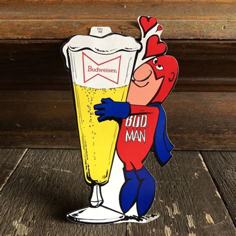 70s Vintage Budweiser Bud Man Sticker Decal S863） 2000toys Antique Mall