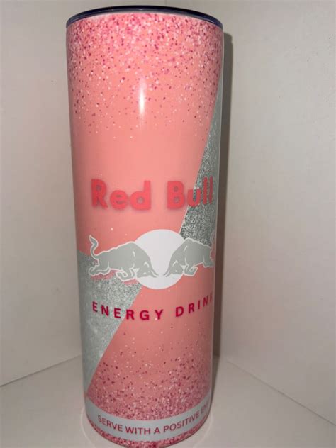 Pink Red Bull 20oz Tumbler Free Shipping Etsy