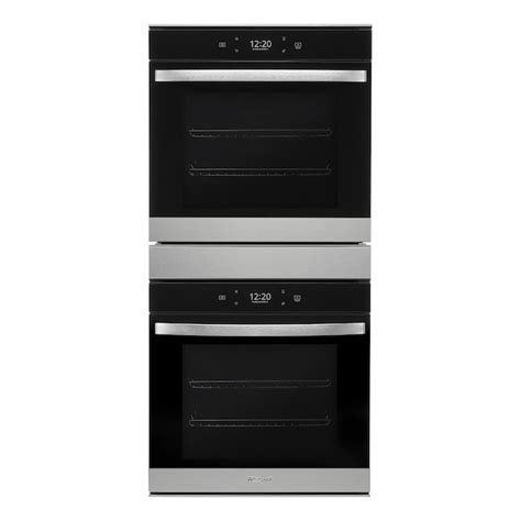 Whirlpool 24 In Smart Double Electric Wall Oven Single Fan Self Cleaning Fingerprint Resistant