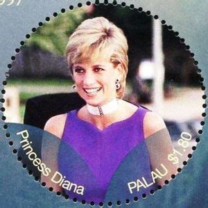 Stamp Princess Diana 20 Years In Memoriam Palau Princess Diana 20