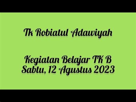 Menutup Dan Membuka Gelas Kegiatan Belajar Di TK Robiatul Adawiyah