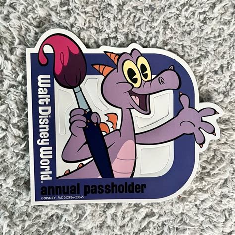 Disney Accents 223 Disney Parks Figment Annual Passholder Car Magnet Figment The Dragon