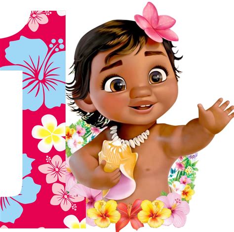 Tarjeta de invitación Gratis Moana Bebé