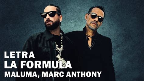 Maluma Marc Anthony La Formula Letra Oficial YouTube