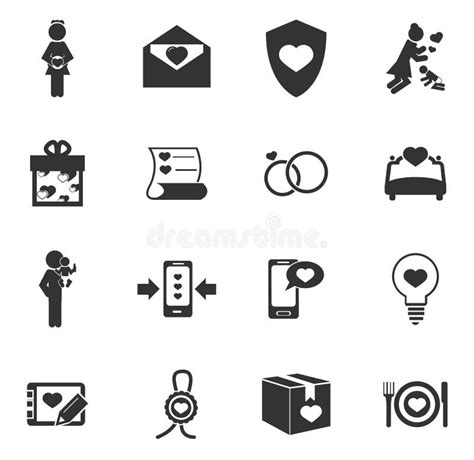 Valentine Day Icons Set Stock Vector Illustration Of Directory 126862693