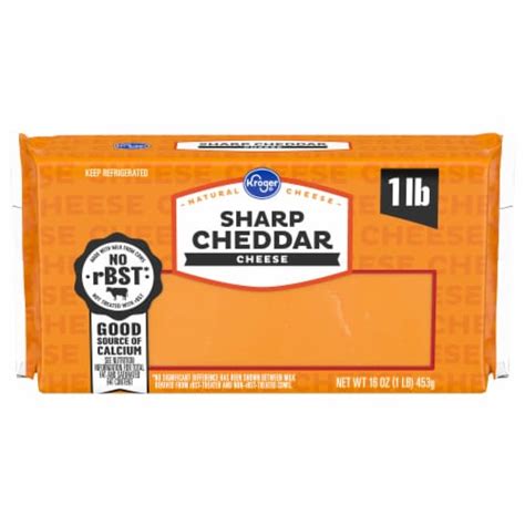 Kroger Sharp Cheddar Block Cheese 16 Oz Pick N Save