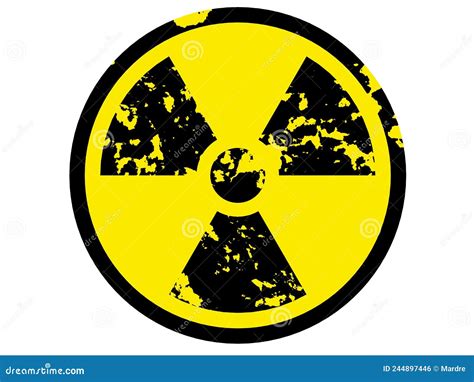 Waarschuwingssymbool Voor Nucleaire Straling Stock Illustratie