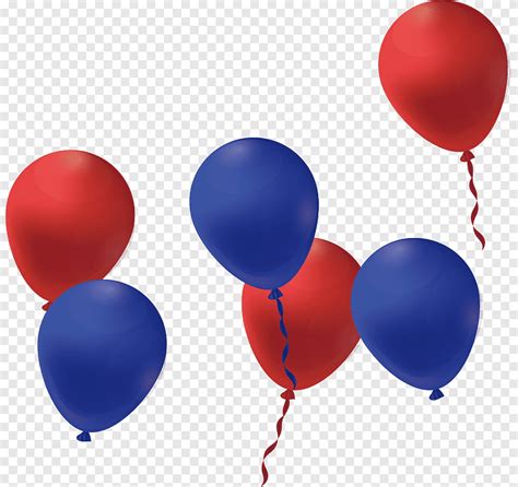 Cluster Ballooning Red Blue Balloon Blue White Png Pngegg