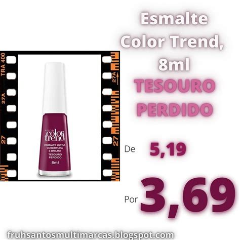 Esmalte Ultra Cobertura E Brilho Color Trend Tesouro Perdido Ml