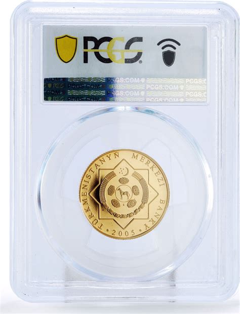 Turkmenistan 1000 Manat Neutrality United Nations UN Logo PR69 PCGS Au