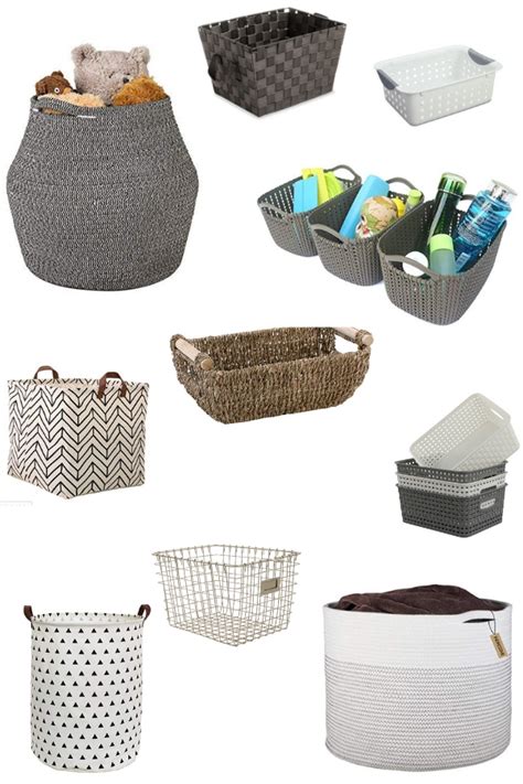 find cute inexpensive storage baskets organizing moms