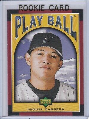 MIGUEL CABRERA ROOKIE CARD UD Baseball Play Ball Marlins Detroit Tigers ...