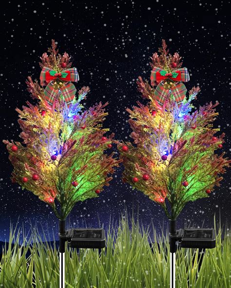 Gendoing Solar Christmas Tree Lights For Garden Outdoor Decorations 2