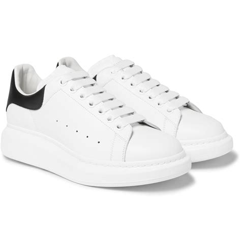 Alexander Mcqueen Larry Exaggerated Sole Leather Sneakers In White For