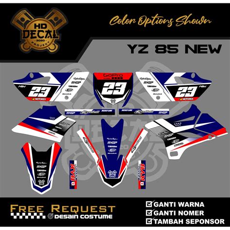 Jual DECAL YZ 85 NEW YZ85 LAMA FULL BODY DESAIN BEBAS Shopee Indonesia