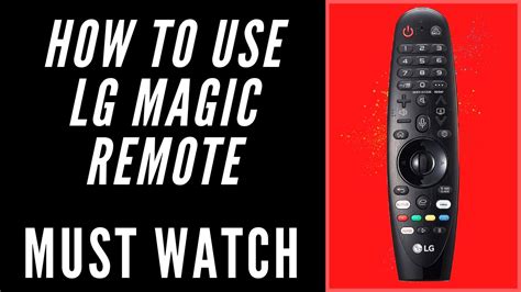 How To Use Lg Magic Remote Key Features In 2021 Youtube