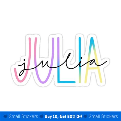 "Julia" Sticker for Sale by kRashkin | School stickers labels ...