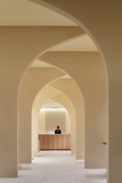 Modern Archways Created By Overlapping Half Arches” Lead To A Classic