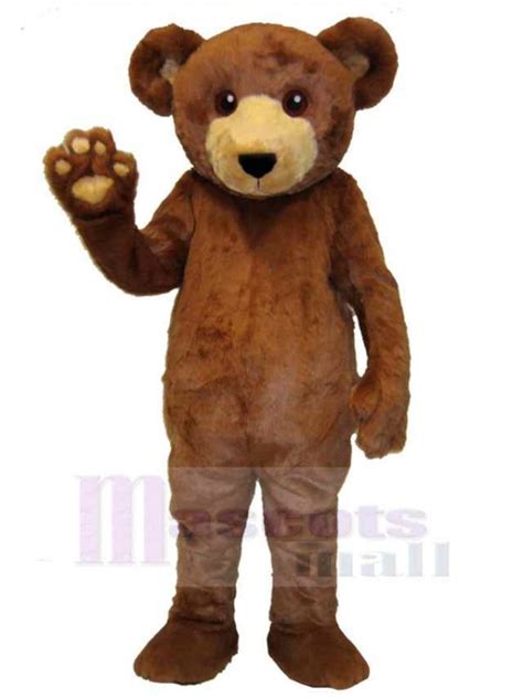 Brown Hairy Bear Mascot Costume Animal