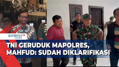 Mahfud MD Terima Laporan Kronologi Oknum TNI AD Serbu Mapolres Medan