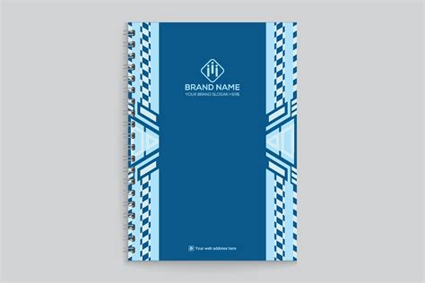 Blue color notebook cover design 26326353 Vector Art at Vecteezy