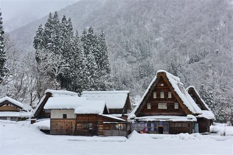 Traditional Gassho Style Houses at Gokayama Gassho No Sato, Japan Stock ...