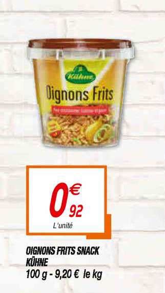 Promo Oignons Frits Snack Kühne chez Netto iCatalogue fr