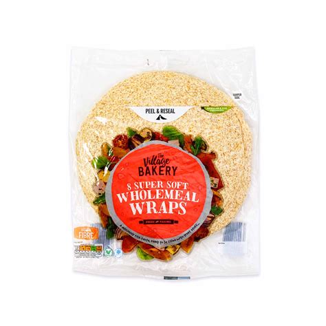 Wholemeal Tortilla Wraps 8x62g Village Bakery Aldi Ie