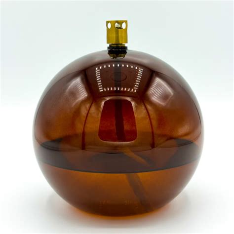 Lampe Huile En Verre Boule Cognac Peri Living