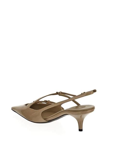 Miu Miu Patent Slingback Pumps In Metallic Lyst