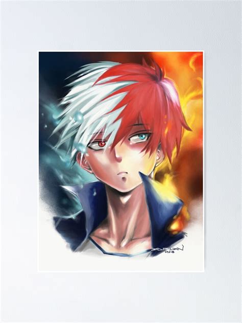 Shoto Todoroki Poster By Artloadrian Redbubble